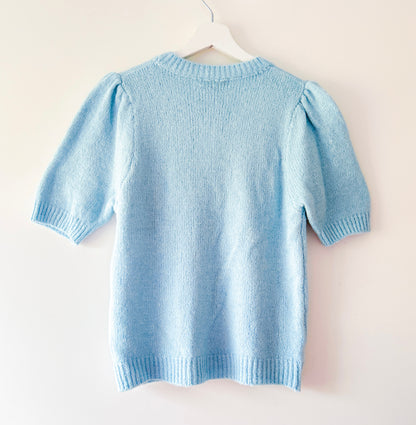 Trui - Floral blauw