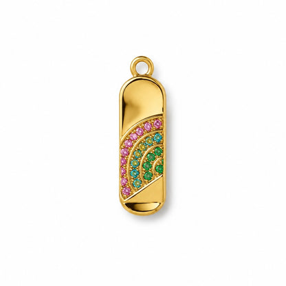 * Skateboard met strass bedel