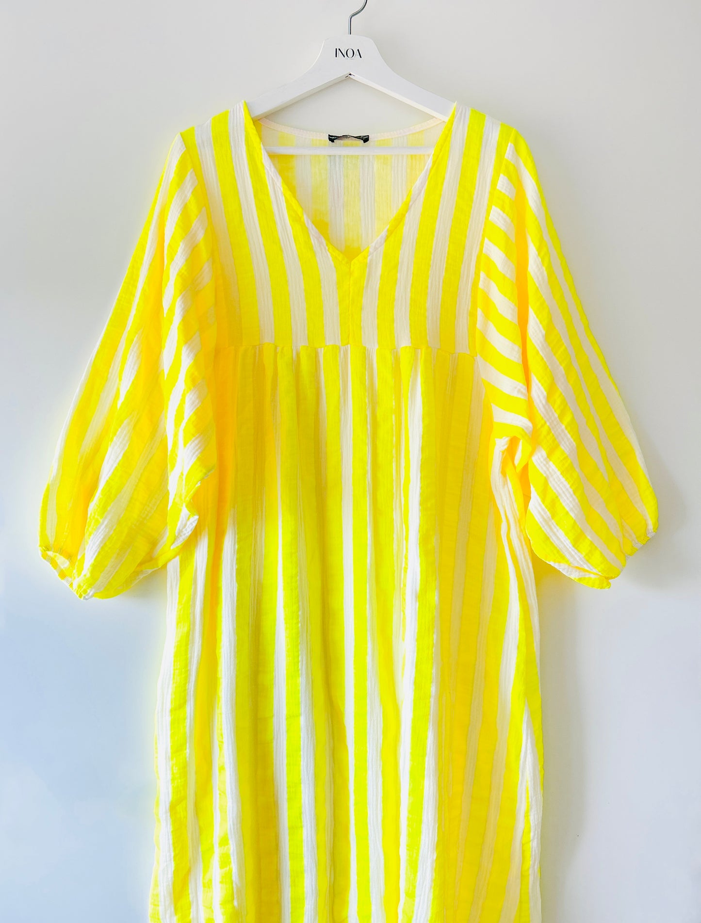 Lange jurk - Elza neon-geel