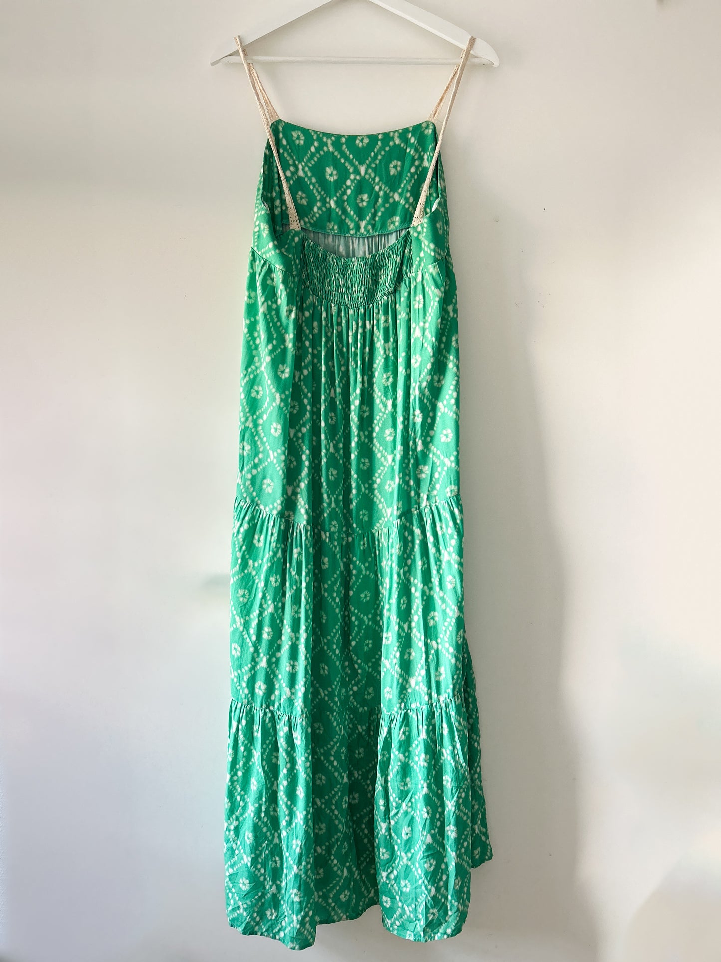 Robe longue verte avec imprimé Zara