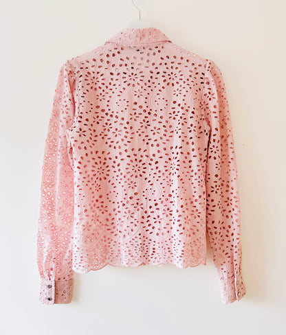 Blouse brodée rose clair NIKKI
