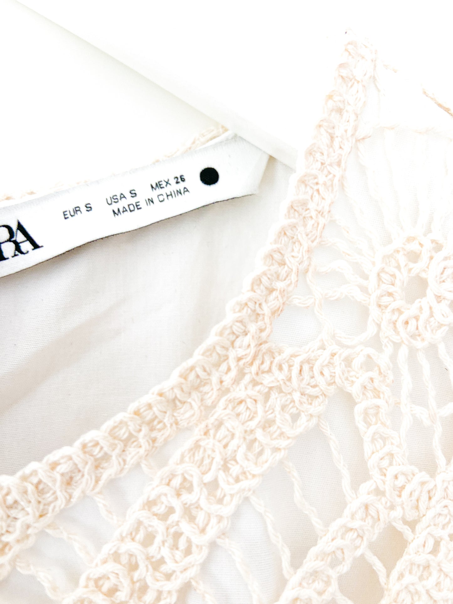 Crochet shirt dress Zara