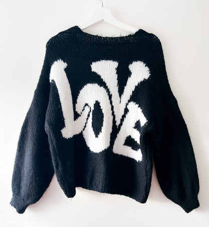 Vest - Love zwart