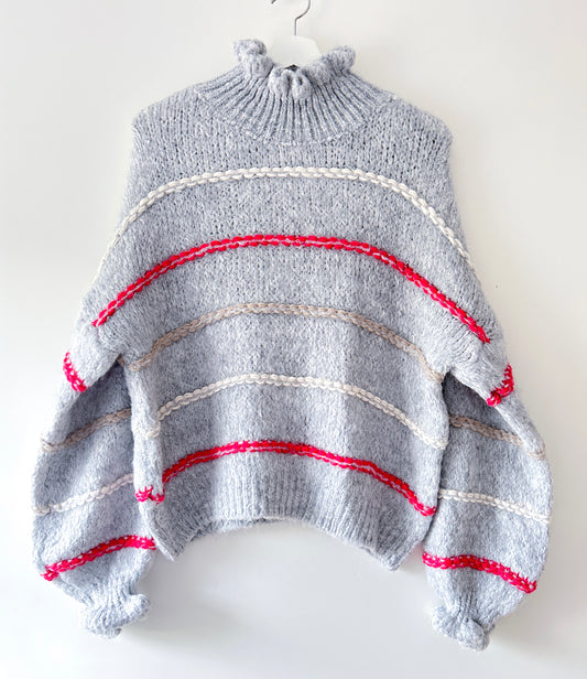 Trui - Ruffle Grijs