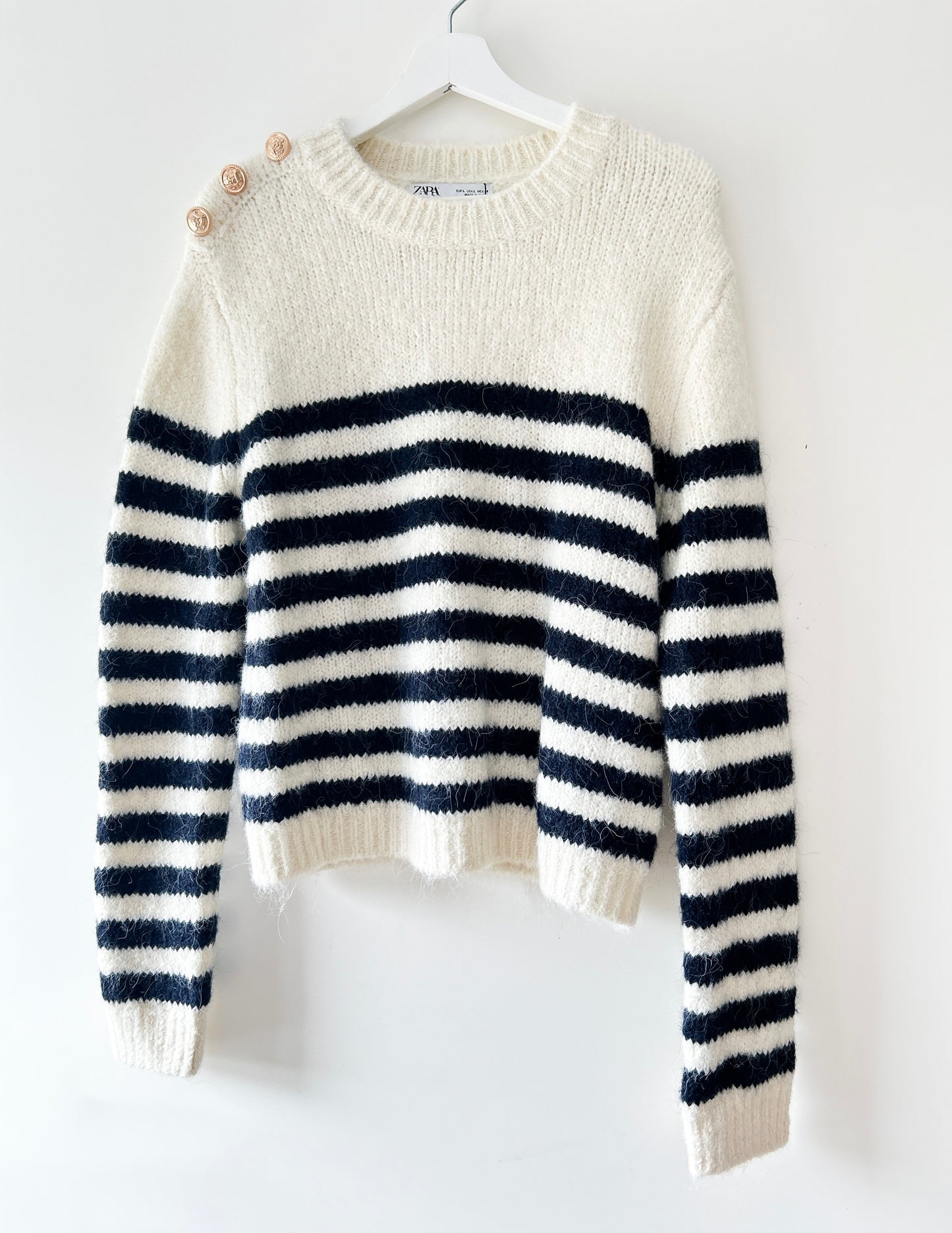 Knitted sailor sweater with stripes Zara