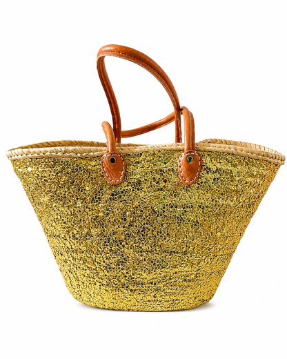 XL goldy sequin beach bag